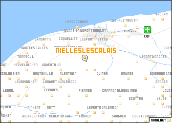 map of Nielles-lès-Calais