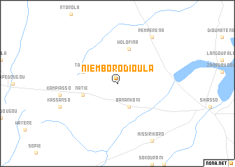 map of Niemboro Dioula