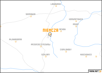 map of Niemcza