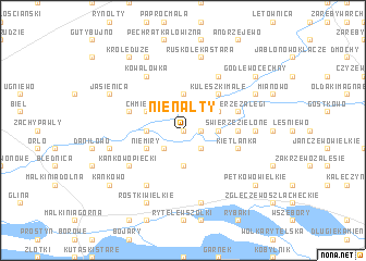 map of Nienałty