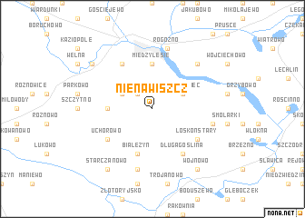 map of Nienawiszcz