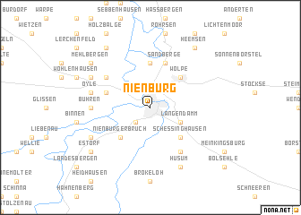 map of Nienburg
