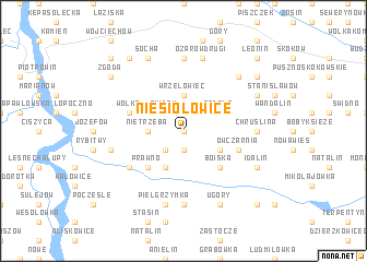 map of Niesiołowice