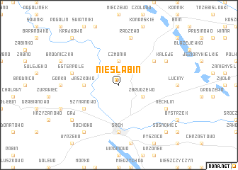 map of Niesłabin