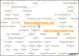 map of Nieszkowice Wielkie