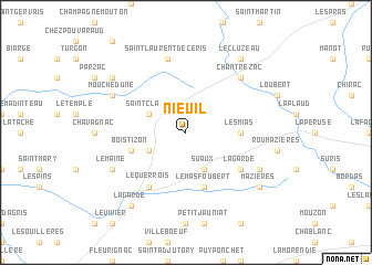 map of Nieuil