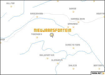 map of Nieujaarsfontein