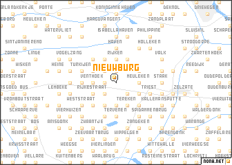 map of Nieuwburg