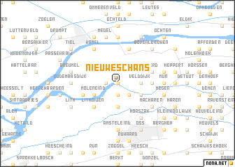 map of Nieuwe Schans