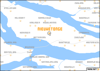 map of Nieuwe-Tonge