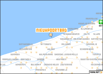 map of Nieuwpoort-Bad