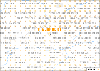 map of Nieuwpoort