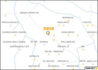 map of Nieva