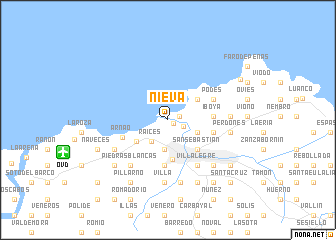 map of Nieva