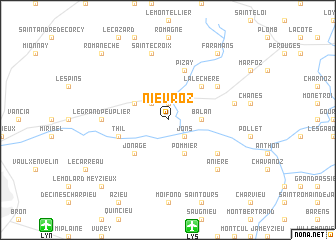 map of Nièvroz