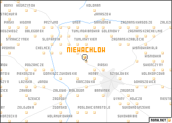 map of Niewachlów