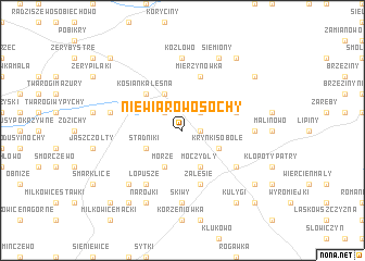 map of Niewiarowo Sochy