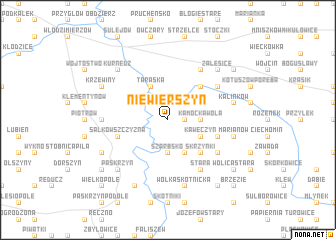 map of Niewierszyn