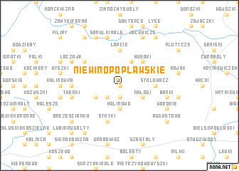 map of Niewino Popławskie