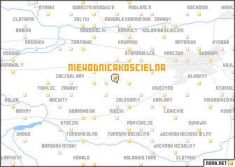 map of Niewodnica Kościelna