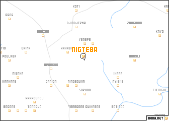 map of Nigtéba