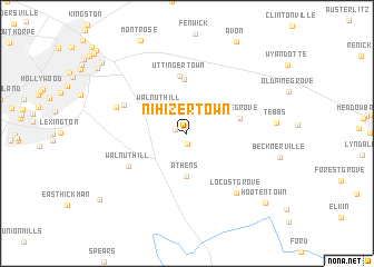 map of Nihizertown