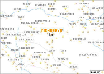 map of Nīk Ḩoseyn