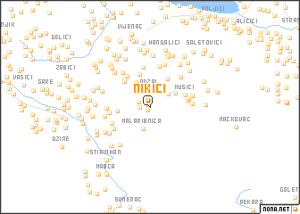 map of Nikići