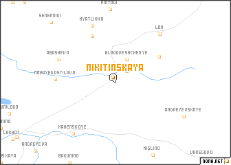 map of Nikitinskaya