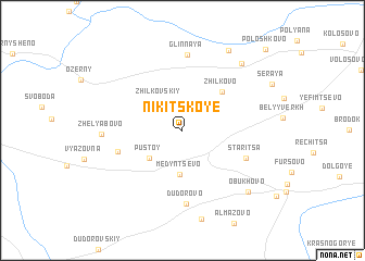 map of Nikitskoye