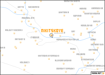 map of Nikitskoye