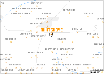 map of Nikitskoye