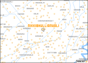 map of Nikki Bhulliānwāli