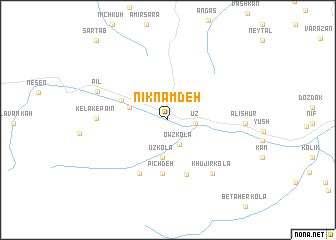 map of Nīknām Deh