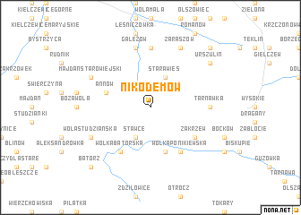 map of Nikodemów