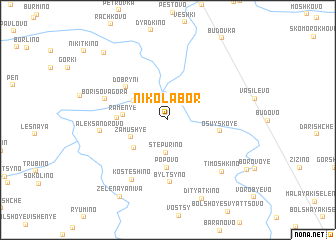 map of Nikola-Bor
