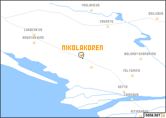 map of Nikola-Koren\