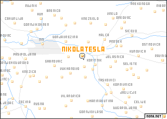 map of Nikola Tesla