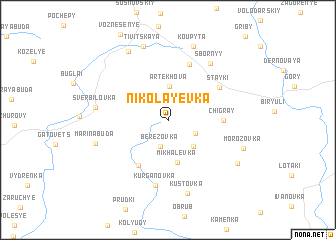 map of Nikolayevka