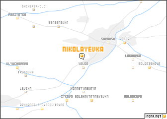 map of Nikolayevka