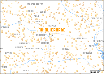 map of Nikolića Brdo