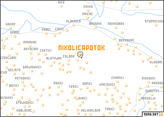 map of Nikolića Potok