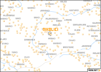 map of Nikolići