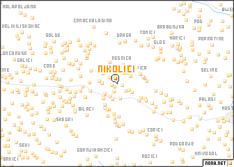 map of Nikolići