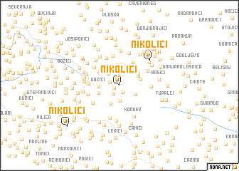 map of Nikolići