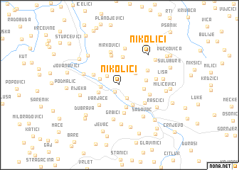 map of Nikolići