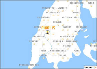 map of Nikolís