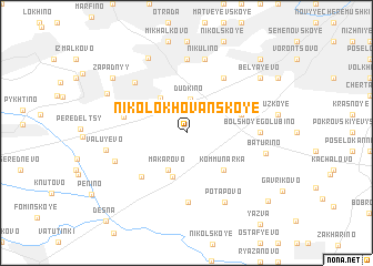 map of Nikolo-Khovanskoye