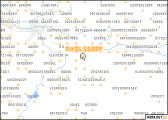 map of Nikolsdorf