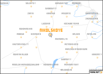 map of Nikolʼskoye